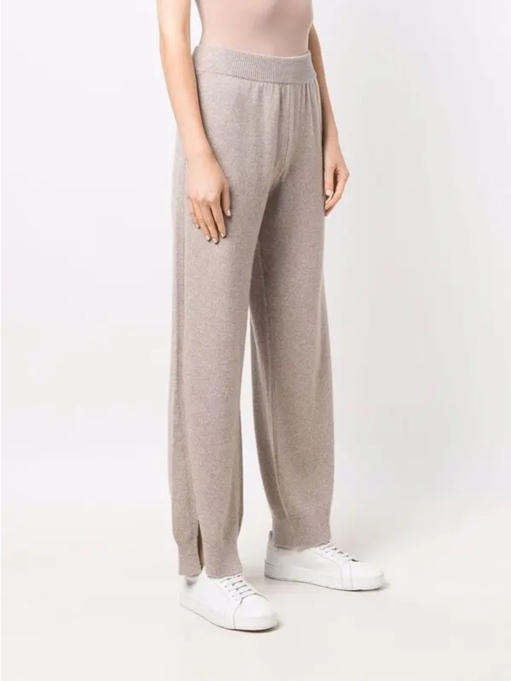 Barrie iconic cashmere trousers with split hem